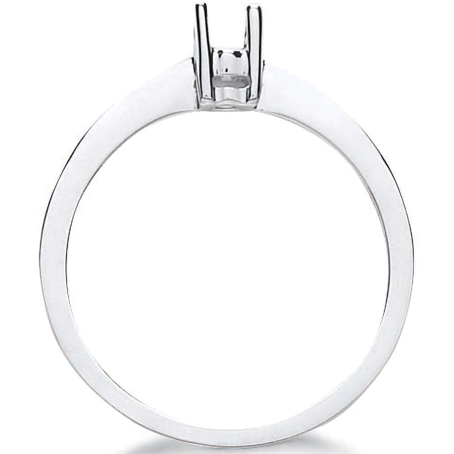 9ct White Gold Ring Mount 0.10-0.15ct - Fine Ring - Certified Authentic - Swiss Made – Luxury Jewellery by Imperial Ti